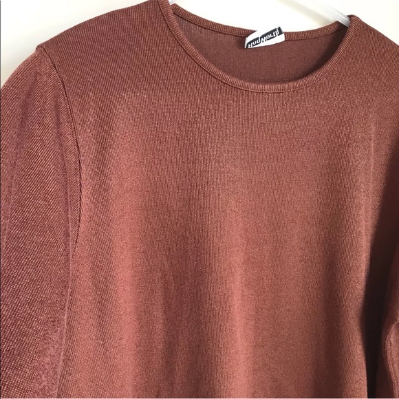 Vintage Bon Worth Rust Flat Metallic Shirt - Picture 7 of 7